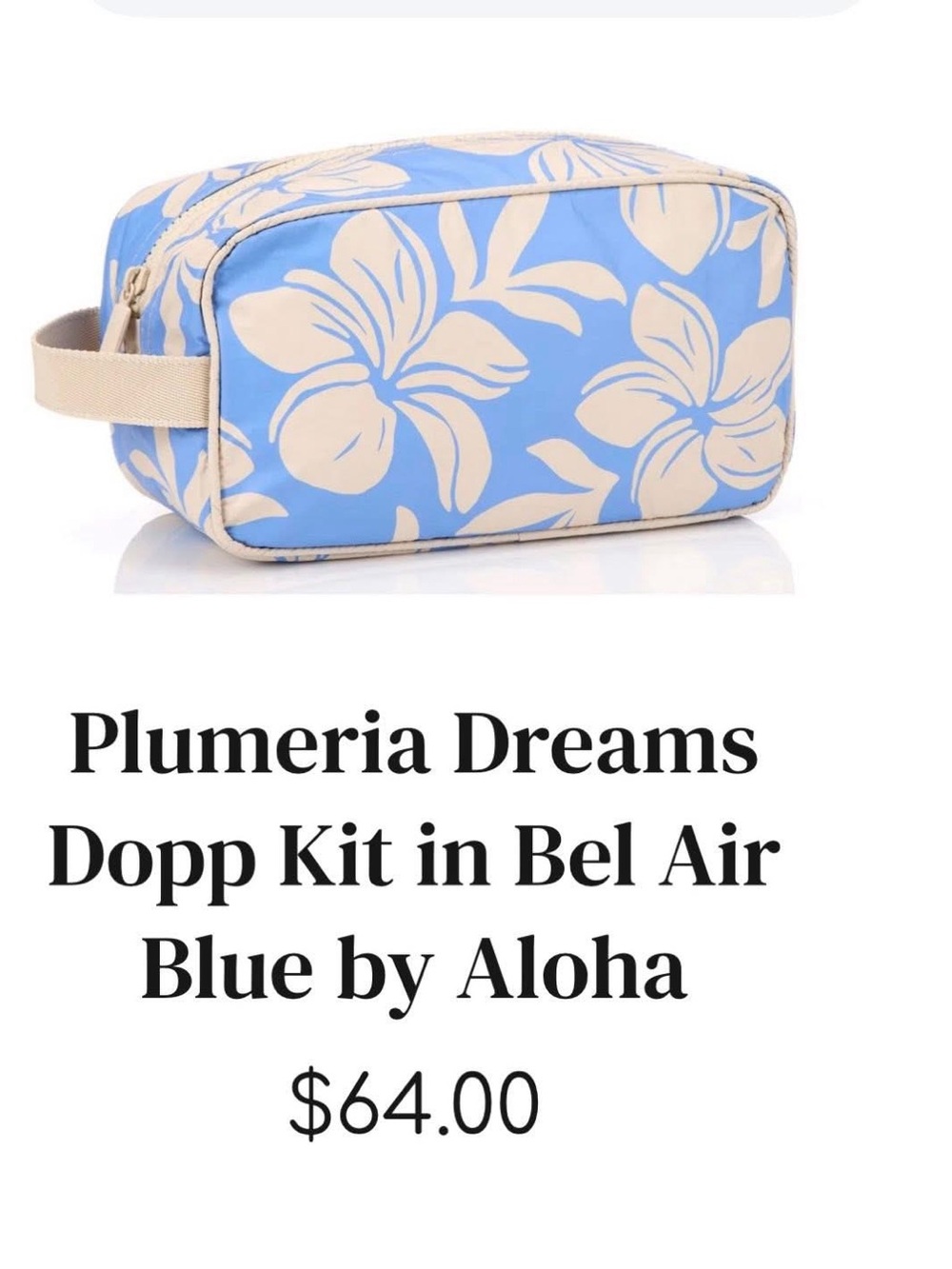 ALOHA Collection Plumeria Dreams Dopp kit